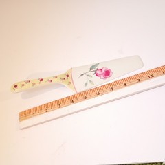 Cake Server Porcelain Pink Rose Shabby Chic Cottage Core Decor Royal Limited VTG