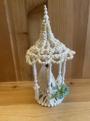 Vintage Hand Beaded 1950’s 1960’s Bride Groom Wedding Cake Topper 10” Wilton
