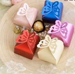 (20 PACK) BUTTERFLY TOP BOXES 2.5″ x 2.5″ party favor wedding candy gift jewelry