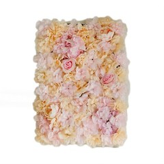 4 pcs Assorted Silk Flowers Wall Backdrop Panels Wedding Party Decorations