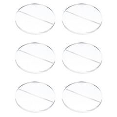6Pcs Clear Acrylic Stand, 5.9″ Round Card Holders with 1/8″ Slot, 150 mm