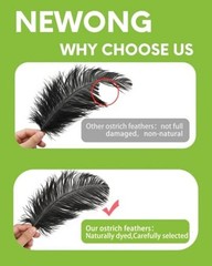 30 Pcs Black&Gold Ostrich Feathers 8-10in(20-25cm) Bulk 20-25cm30pcs Black&gold