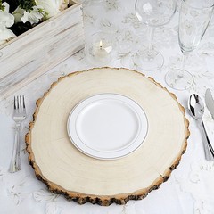 Plastic WHITE with Silver Rim 6″ PLATES Disposable Party Wedding WHOLESALE