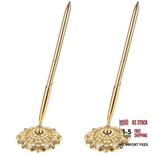 2PCS Wedding Pens – Metal Writing Ballpoint Pen with Wedding Signing