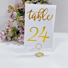 30Pcs Table Number Holders,Wire Place Card Holder Table Sign Holder Name Menu