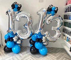 13 Number Balloons Giant Jumbo Huge 13 or 31 Foil 40 Inch Silver Silver 13