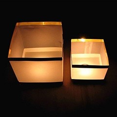 Toner Depot Water Floating Candle Lanterns Outdoor 4.3 inch, Gold