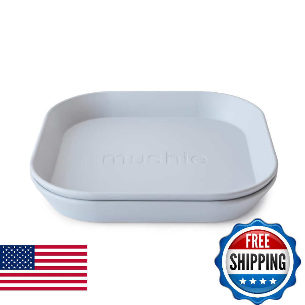 Mushie Square Dinnerware Plates For In Denmark Set Of 2 Cloud