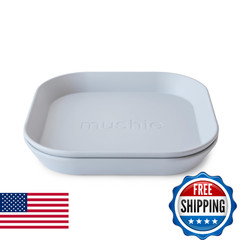 Mushie Square Dinnerware Plates For In Denmark Set Of 2 Cloud