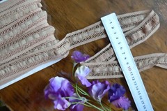 VELVET Threaded Cotton Lace Braid LIGHT BROWN 32mm Wide 4 Metre ch117 SR