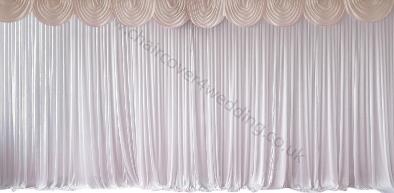 3M Ivory Detachable Swag for Wedding Backdrops,Cake and Top Table Skirts