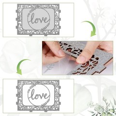 Silver Wedding Card Box with Lock, Wooden Gift Card Box for Wedding Reception…