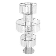 2 PCS 110 cm/43.3 in Tall Crystal Wedding Flower Stand Vase for Party Decor