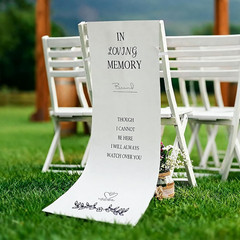 Reserved Wedding Chair Sign Banner, in Loving Memory Reserved Signs for Wedding