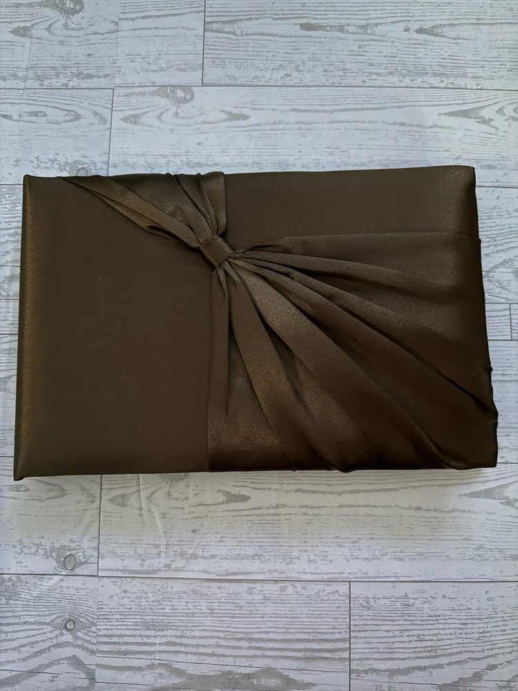 Guest Book Wedding Bridal Dark Brown Bow Lillian Rose 10”