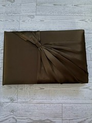 Guest Book Wedding Bridal Dark Brown Bow Lillian Rose 10”
