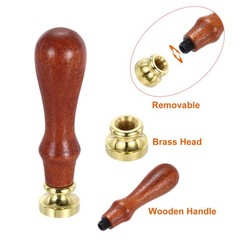 12/15/18/20mm Round Blank Wax Seal Stamp, 4 Pack Removable Brass Head