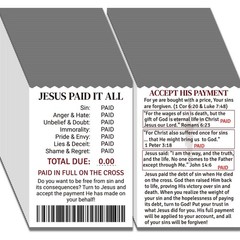 240pcs Jesus Paid It All Gospel Tracts Plan of 3.5 x 2.24 In, bright 2