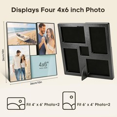 4×6 Collage Picture Frames, Multiple Photo Frame Collage for 4 Pcs 4 x 6 Phot…