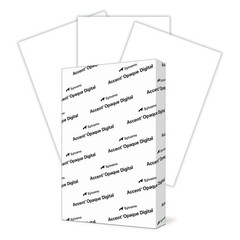 Accent Opaque 17” x 11” White Cardstock Paper, 200 Sheets (1 Ream), 100 lb