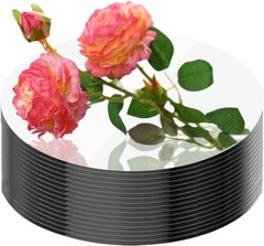 16Pack Round Mirror Plates Centerpieces Tables 6inch Mirror Trays Circle Mirror
