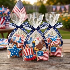 YKW 6 Pack Patriotic Ribbon for America 250th Anniversary, 5/8 Inch x 18 Yards