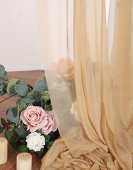 2 Panels 18Ft Sheer Wedding Arch Drapes, Slightly Shimmery Draping Fabric for…