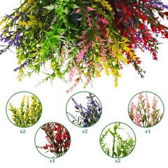 Artificial Flowers UV Resistant Fake Flower Plants Garden Wedding Hanging Decor