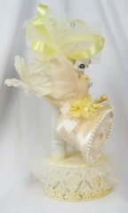 Vtg ©1959 Wedding Cake Topper 10” Coast Novelty Mfg Doves Bells