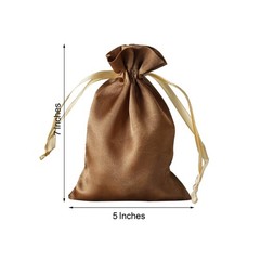 12 pcs 5×7″ Antique Gold SATIN FAVOR BAGS Wedding Party Reception Gift Favors