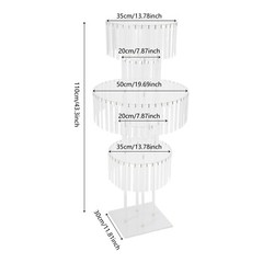 43.3in 5-Tier Square Pedestal Stands for Table Chandelier Centerpiece Wedding