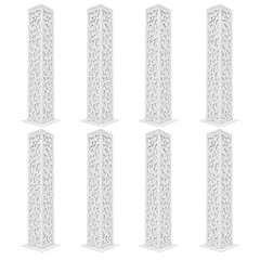 8Pcs Flower Columns LED White Elegant Wedding Column Pillar Decoration