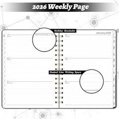 2026 Planner – 2026 Planner Weekly and Monthly from Jan. 2026 – Dec. 2026, Grey