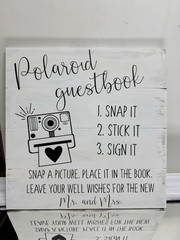 Black Polaroid Guest Book Sign. Hand Made/custom. Great For Any Wedding