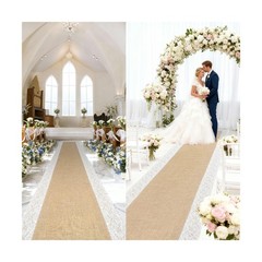 3ft x 50 ft Natural Burlap Wedding Aisle Runner,Outdoor for Wedding Ceremony …