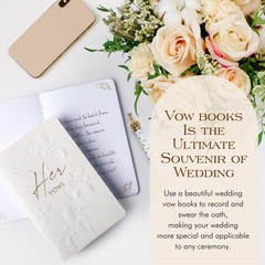 molekaus Vow Books,for Wedding Books Gift 5.5*3.5, White Black