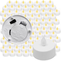 New AMBER Flickering 100 Flicker Light Flameless LED Tealight Tea Candles