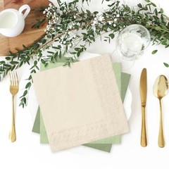 120 Sheet Sage Green Cocktail Napkin 2 Ply Color 5 x 5 In Nude Sage Green
