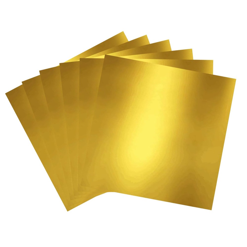 Gold Metallic Cardstock Paper, 15pcs of 12”x12” 12 inches x 12 inches,