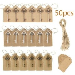 1-100 Vintage Key Bottle Opener Keychain Wedding Favors