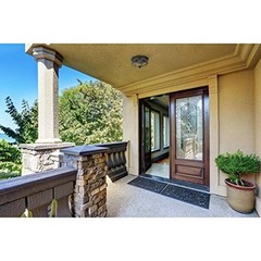 Three-Light Beveled Glass 9-3/4″ Close-to-Ceiling Bronze
