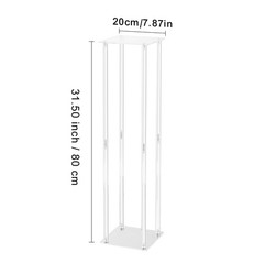 7.87» x 7.87» x 31.50» Gold Acrylic Tall Wedding Flower Stand 2 Count)