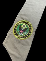 US Army Seal (Green) Cotton Wreath Sash (2 Logos) 50k Stitch