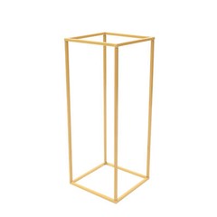 Gold Metal Flower Stand Rectangular Rack For Wedding Table Centerpieces Decor