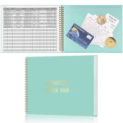Hautoco Accounting Ledger Book For Small Business Bookkeeping Home Budget