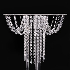2Pcs 23.62in Clear Acrylic Flower Stands For Wedding Aisle Reception Decor