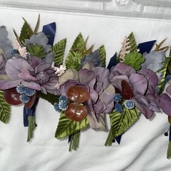 Wedding /Special Occasion Corsages Blue Purple Earth Tones 1 Large 7 Small