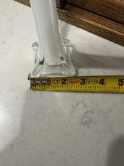Eiffel Tower Glass Bud Vase Clear & White Centerpiece