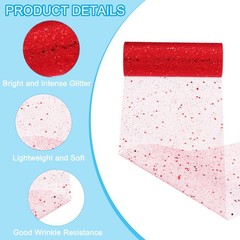 Tulle Fabric Rolls 6″ by 10 Yards Fabric Spool Tulle for DIY, Red