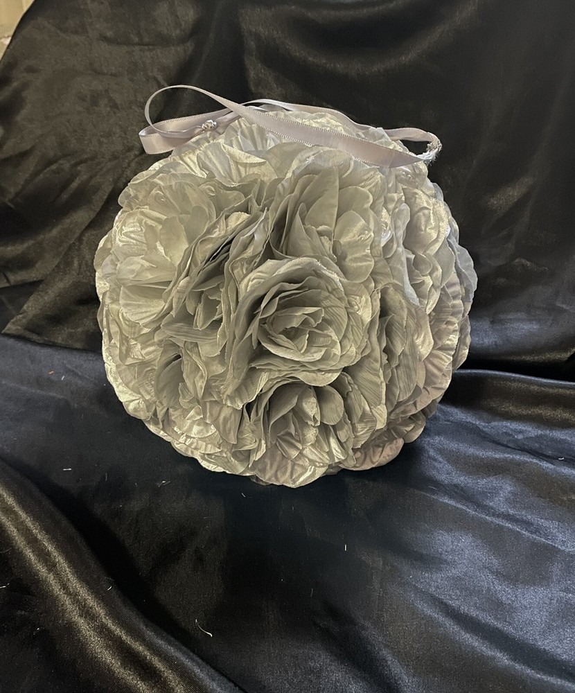 Silk Flower Kissing Balls Wedding Centerpiece, 10-inch